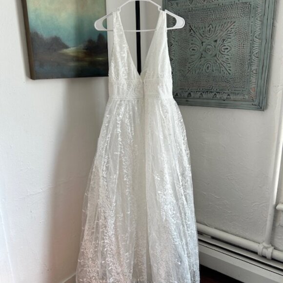 Sweetest Beloved White Mesh Sleeveless Maxi Dress NWT Style 2124916 Sz Med - Picture 4 of 10